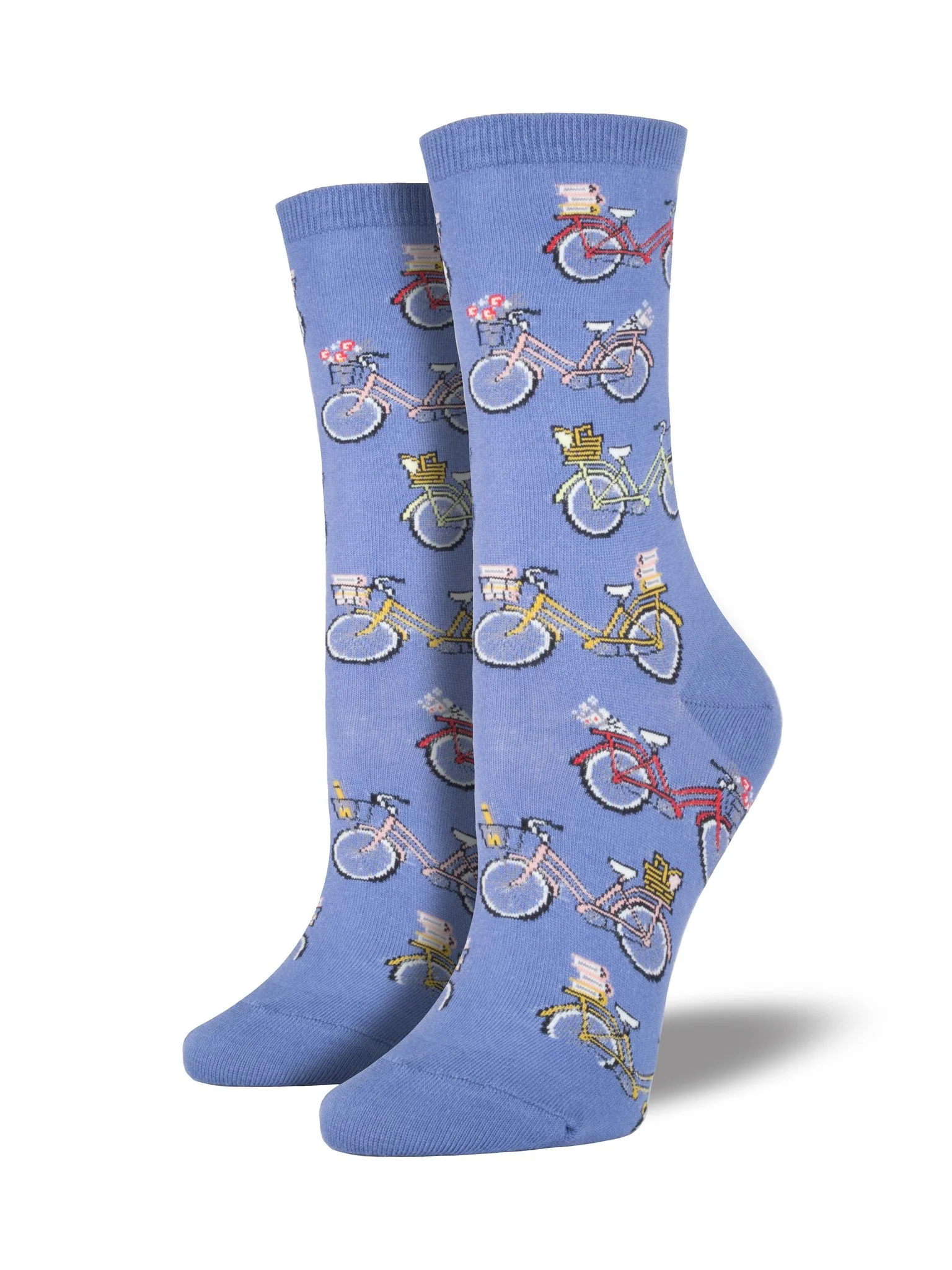 SOCKSMITH-F-CHAUSSETTES VINTAGE BIKE-BLEU PERVENCHE